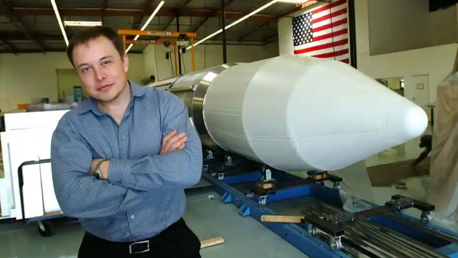 Elon was standing beside a rocket in El Segundo