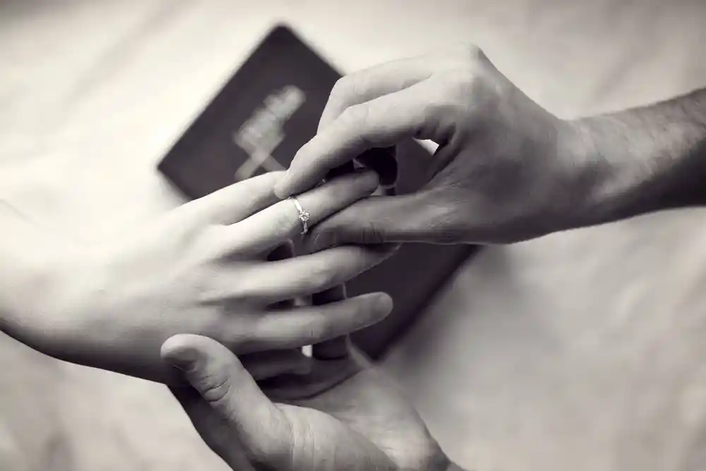 Engagement Ring in finger