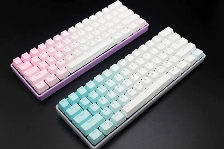 YMDK Doubleshot Rainbow Keycaps